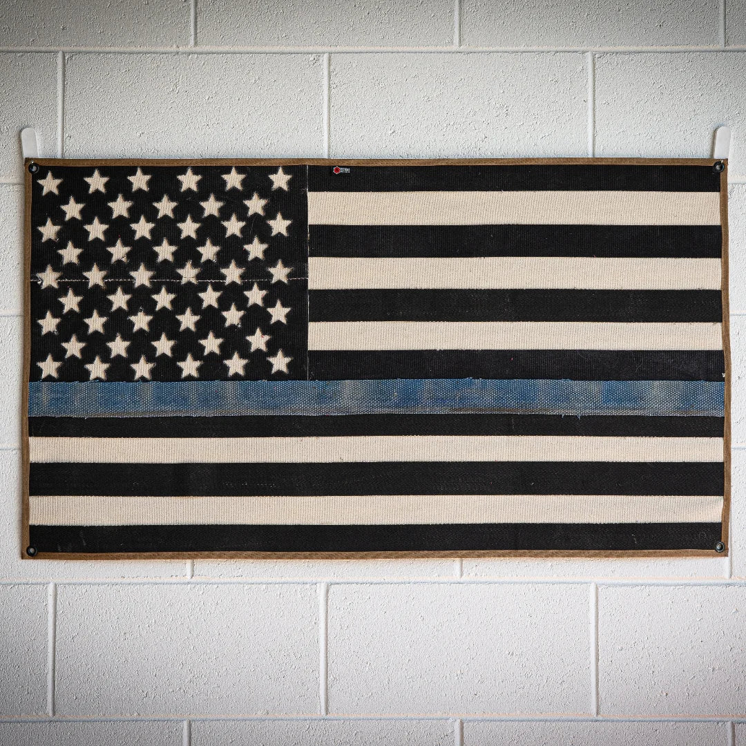 Thin Blue Line Fire Hose American Flag