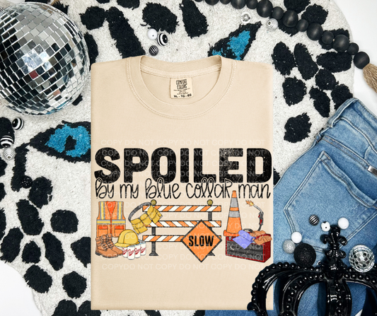 Spoiled by My Blue Collar Man Tee | Southern Graphic Shirt